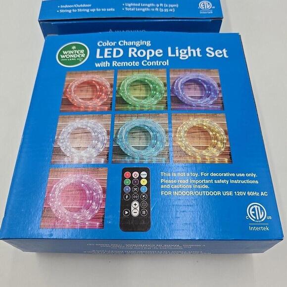Winter Wonder‎ Lane 9' Color Changing LED Rope Light with Remote Control 2 Boxes - Picture 7 of 10